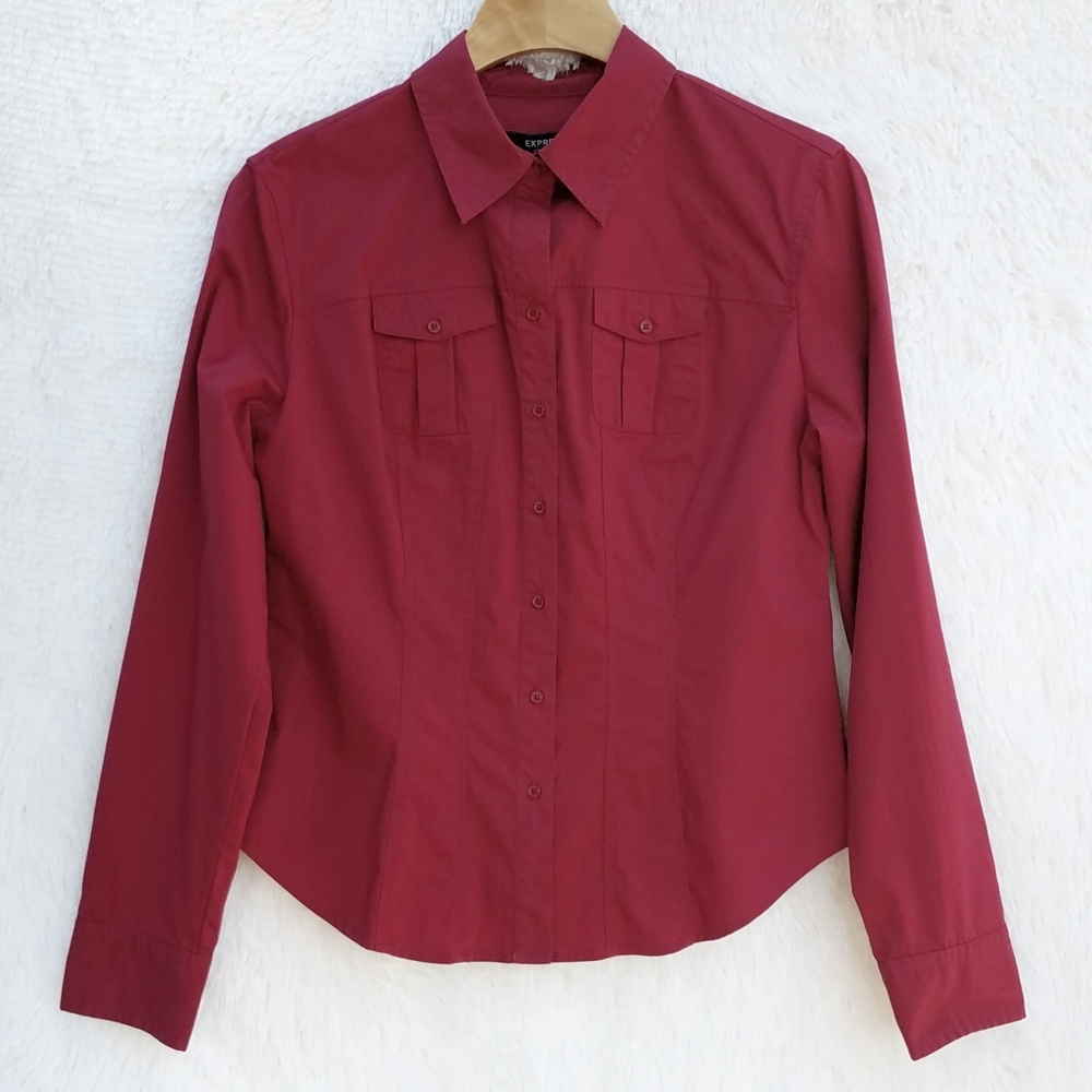 Vintage Express Woman’s Size 7/8 Long Sleeve Button Up Shirt - Picture 3 of 16
